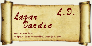 Lazar Dardić vizit kartica